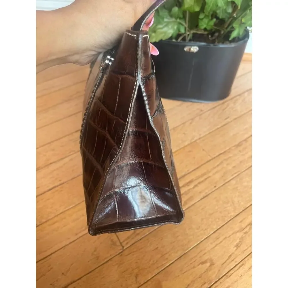 Brighton Sienna embossed brown tote bag (PU120